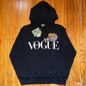 Bape x Vogue Baby Milo Pullover Hoodie Size S Black Sweatshirt Collab Ma…